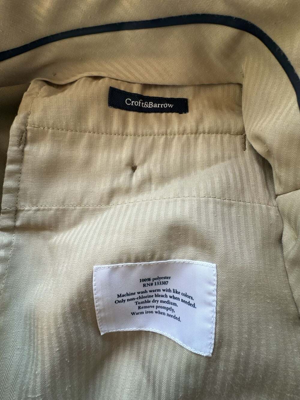 Croft & Barrow Men's Tan Pleated Dress Pants Size 42x30